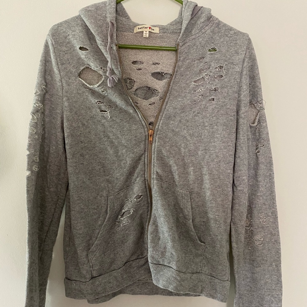 Grey zip up